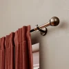 Support tringle à rideau extra court à percer Kozani métal marron Ø19mm GoodHome