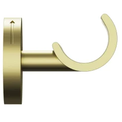 Support tringle à rideau extra court à percer Elasa métal doré Ø19mm GoodHome
