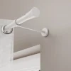 Support tringle à rideau long à percer Anafi métal blanc Ø19/28mm GoodHome