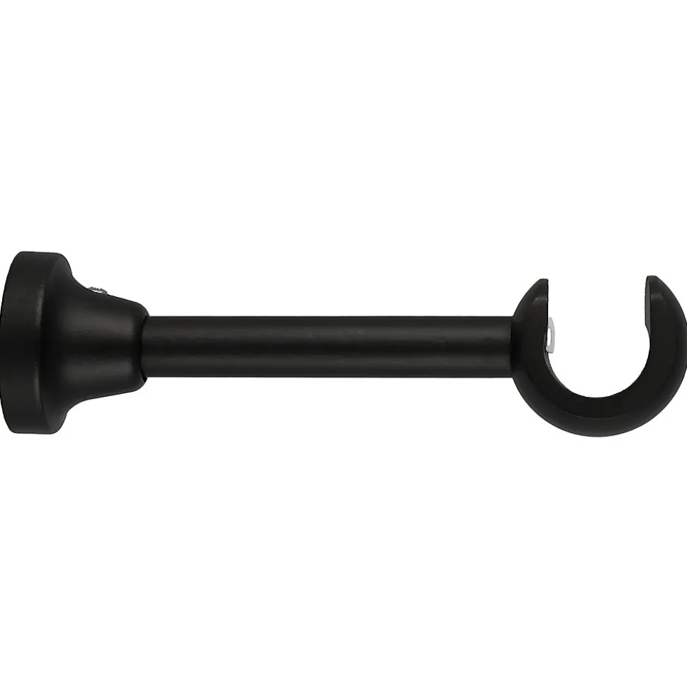 Support tringle à rideau long à percer Lamia bois de hêtre noir Ø28mm GoodHome