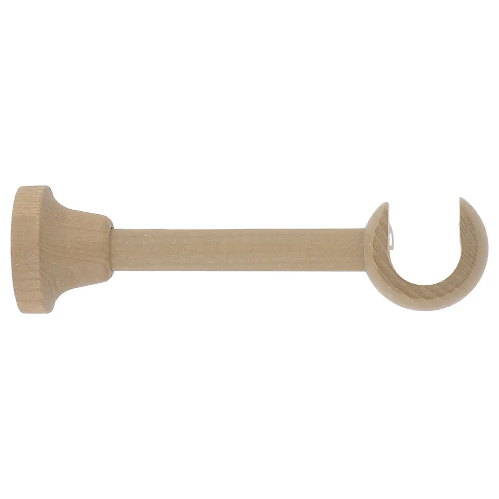 Support tringle à rideau long à percer Symi bois de frêne beige Ø28mm GoodHome