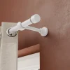Support tringle à rideau long à percer Volos bois de hêtre blanc Ø28mm GoodHome