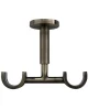 Support universel double plafond pour barre à rideau GoodHome Antiki doré