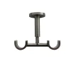 Support universel double de plafond pour barre à rideau Athens GoodHome gris
