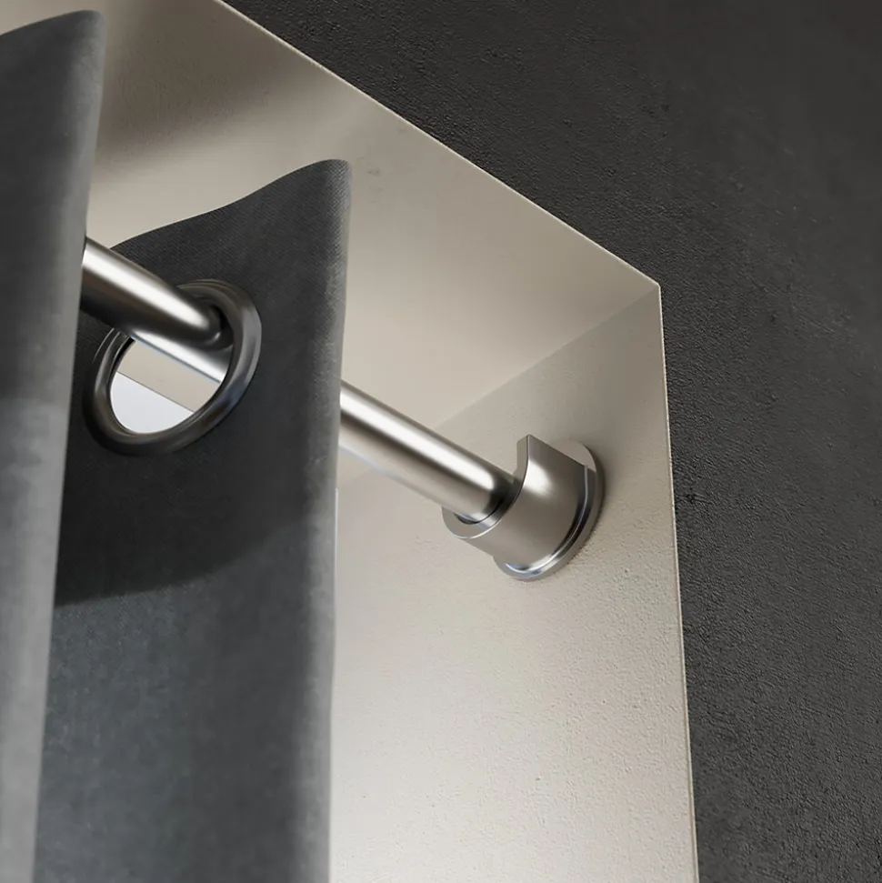 Support universel encastré pour barre à rideau Athens GoodHome gris