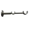 Support universel long pour barre à rideau double GoodHome Athens gris