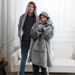 Sweat à capuche avec fermeture intérieur en sherpa
