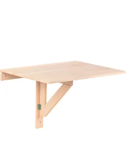Table pliante murale en pin massif, 79,5x59 cm
