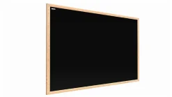 Tableau à Craie Noir Magnétique avec Cadre en Bois 80x50cm