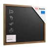 Tableau à Craie Noir Magnétique avec Cadre en Bois Laqué 100x80cm, Tableau pour Ecrire