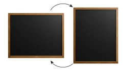 Tableau à Craie Noir Magnétique avec Cadre en Bois Laqué 100x80cm, Tableau pour Ecrire