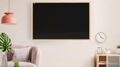 Tableau à Craie Noir Magnétique avec Cadre en Bois 90x60cm