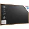 Tableau à Craie Noir Magnétique avec Cadre en Bois Laqué 200x120cm, Tableau pour Ecrire