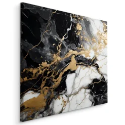 Tableau Abstraction De Marbre Glamour 60cm x 60cm - Parfait pour décorer votre salon, chambre ou bureau avec un design unique et