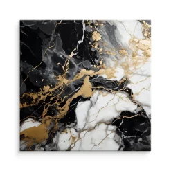 Tableau Abstraction De Marbre Glamour 70cm x 70cm - Parfait pour décorer votre salon, chambre ou bureau avec un design unique et