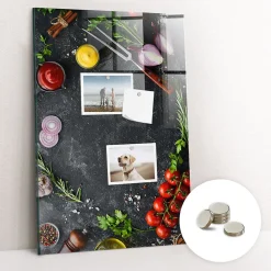 Tableau Aimanté Tulup 40x60 cm Ingrédients pour pizza D'organisation Mural