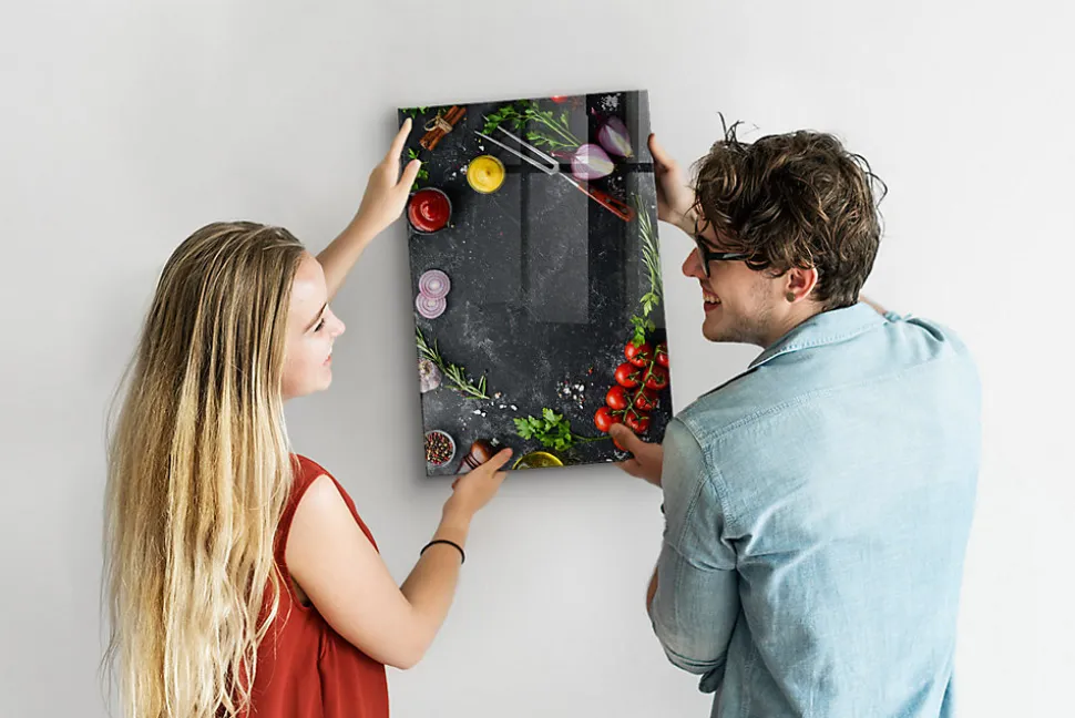 Tableau Aimanté Tulup 40x60 cm Ingrédients pour pizza D'organisation Mural