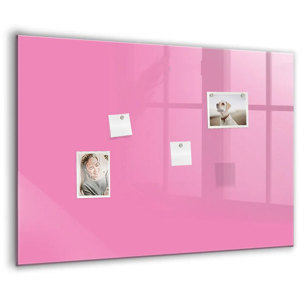 Tableau Aimanté Tulup 100x70 cm Couleur rose En Verre Pour Cuisine