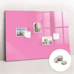 Tableau Aimanté Tulup 100x70 cm Couleur rose En Verre Pour Cuisine