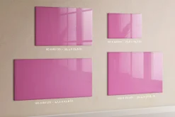 Tableau Aimanté Tulup 100x70 cm Couleur rose En Verre Pour Cuisine