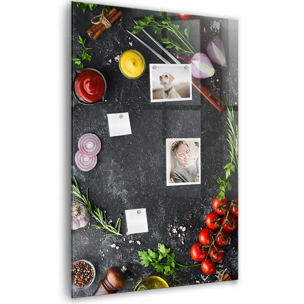 Tableau Aimanté Tulup 60x90 cm Ingrédients pour pizza D'organisation Mural