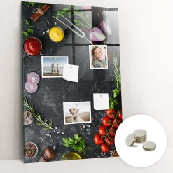 Tableau Aimanté Tulup 60x90 cm Ingrédients pour pizza D'organisation Mural