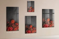 Tableau Aimanté Wallfluent 70x100 cm Paprika moulu Marqueur blanc En Verre Pour Cuisine