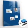 Tableau Aimanté Wallfluent 70x100 cm Couleur bleue Marqueur blanc En Verre Pour Cuisine