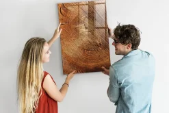 Tableau Aimanté Wallfluent 60x90 cm Coupe transversale du tronc Marqueur blanc En Verre Pour Cuisine