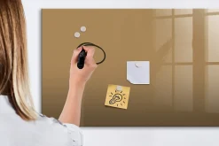 Tableau Aimanté Wallfluent 120x60 cm Couleur beige foncé Marqueur noir D'organisation Mural