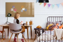 Tableau Aimanté Wallfluent 120x60 cm Couleur beige foncé Marqueur noir D'organisation Mural