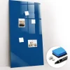 Tableau Aimanté Wallfluent 60x120 cm Couleur bleue Marqueur blanc En Verre Pour Cuisine