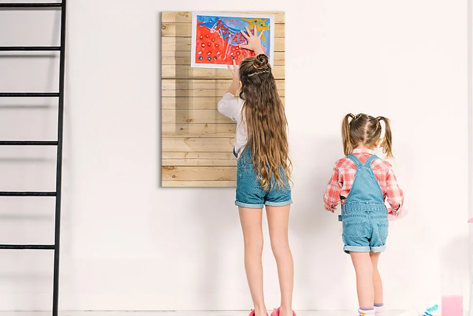 Tableau Aimanté Wallfluent 70x100 cm Tableaux lumineux Marqueur noir En Verre Pour Cuisine