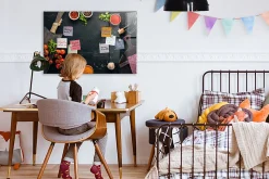 Tableau Aimanté Wallfluent 90x60 cm Accessoires de cuisine Marqueur blanc D'organisation Mural