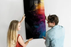 Tableau Aimanté Wallfluent 60x120 cm Poudre colorée Marqueur blanc D'organisation Mural