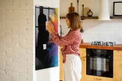 Tableau Aimanté Wallfluent 60x120 cm Poudre colorée Marqueur blanc D'organisation Mural