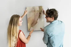 Tableau Aimanté Wallfluent 40x60 cm Marbre scintillant Marqueur noir D'organisation Mural