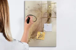 Tableau Aimanté Wallfluent 40x60 cm Marbre scintillant Marqueur noir D'organisation Mural
