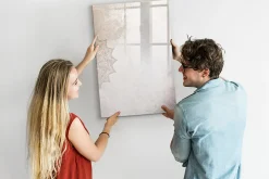Tableau Aimanté Wallfluent 60x90 cm Mandalas Marqueur noir En Verre Pour Cuisine