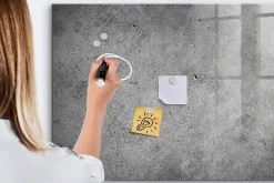 Tableau Aimanté Wallfluent 100x70 cm Mur industriel Marqueur blanc En Verre Pour Cuisine