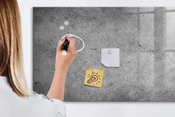 Tableau Aimanté Wallfluent 120x60 cm Mur industriel Marqueur blanc En Verre Pour Cuisine