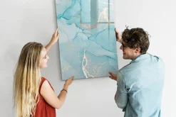 Tableau Aimanté Wallfluent 70x100 cm Marbre décoratif Marqueur noir D'organisation Mural