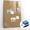 Tableau Aimanté Wallfluent 60x90 cm Couleur beige foncé Marqueur noir En Verre Pour Cuisine
