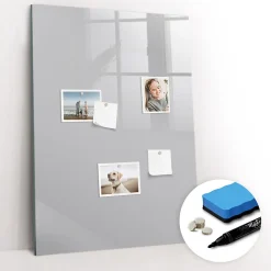 Tableau Aimanté Wallfluent 70x100 cm Couleur gris clair Marqueur noir D'organisation Mural