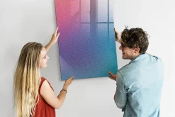 Tableau Aimanté Wallfluent 70x100 cm Abstraction de gradient Marqueur blanc D'organisation Mural
