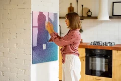 Tableau Aimanté Wallfluent 70x100 cm Abstraction de gradient Marqueur blanc D'organisation Mural