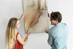 Tableau Aimanté Wallfluent 70x100 cm Marbre scintillant Marqueur noir D'organisation Mural
