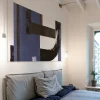 Tableau archit bleu en toile imprimée, 90x60 cm