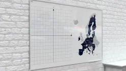 Tableau Blanc Magnétique Effaçable à Sec avec Cadre en Aluminium Premium EXPO 40x30cm