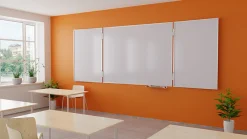 Tableau Blanc Scolaire Type Triptyque avec Cadre en Aluminium 150x100cm//300cm